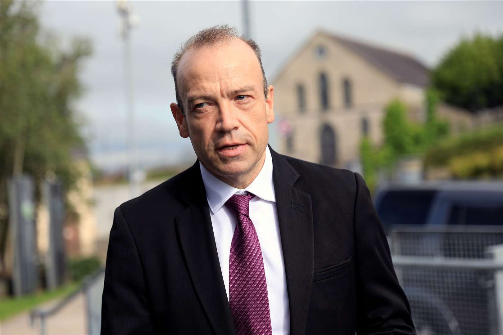 New Secretary of State for Northern Ireland Chris Heaton-Harris met Doug Beattie (Peter Morrison/PA)