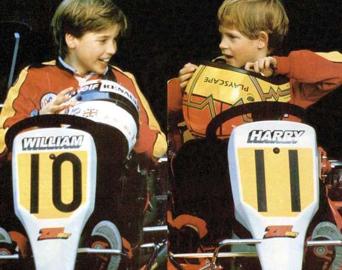 Prince William and Prince Harry raced at the Buckmore Park track in 1992