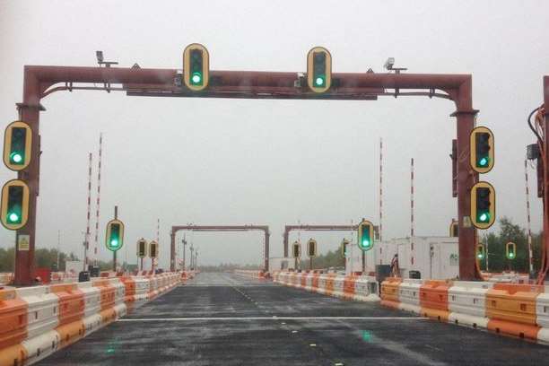 The new safety system being tested at a disused airfield