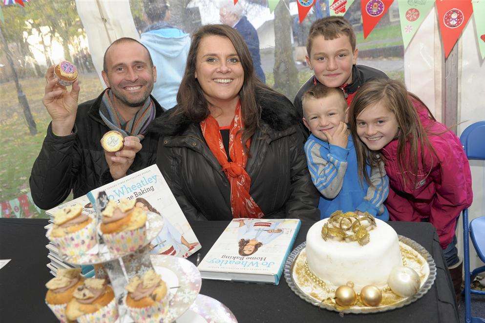 Jo Wheatley, Jack Scott, 10, Alex Scott, 4, and Lucy Scott, 8.