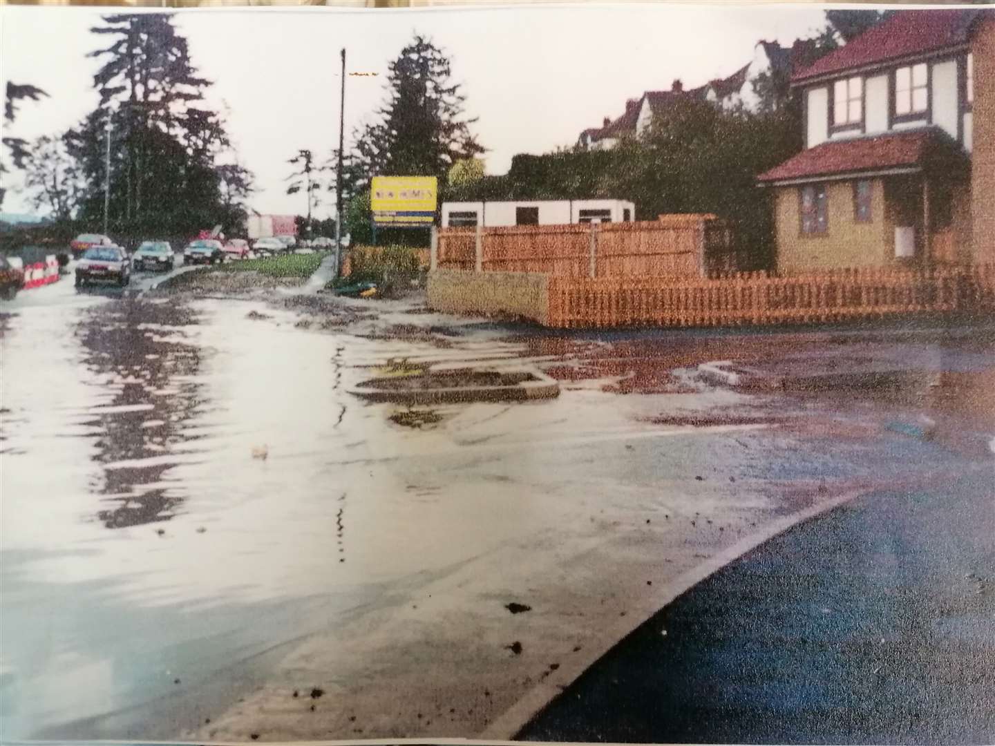 Flooding of people’s gardens and the A20 in 2001