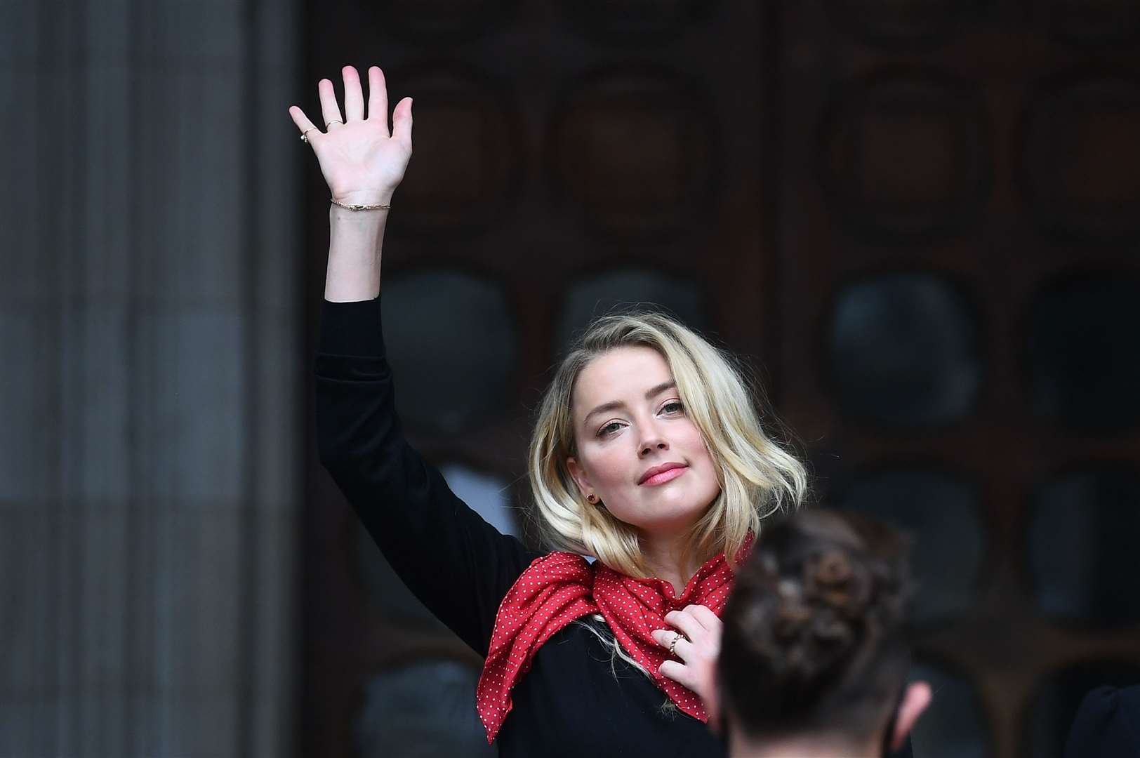 Amber Heard arrives at the High Court (Victoria Jones/PA)