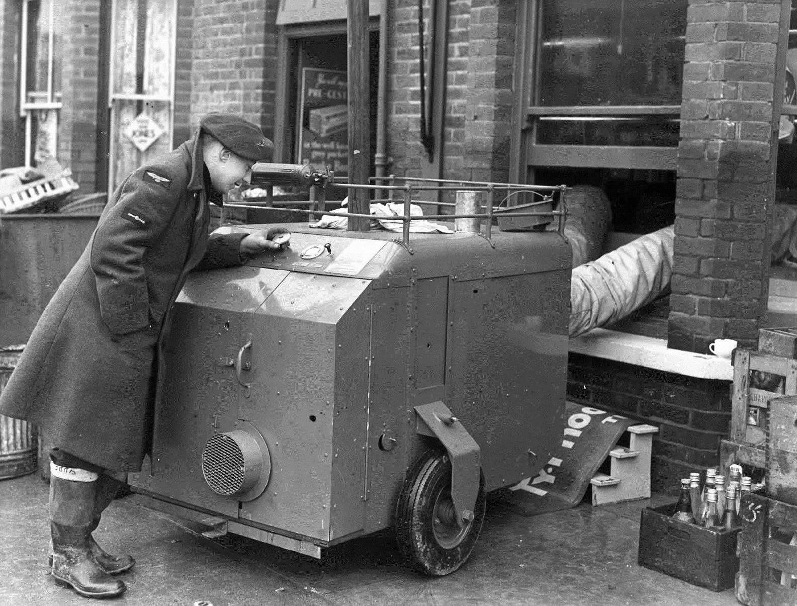 The RAF subsequently lent a hand drying out flooded homes in Sheerness