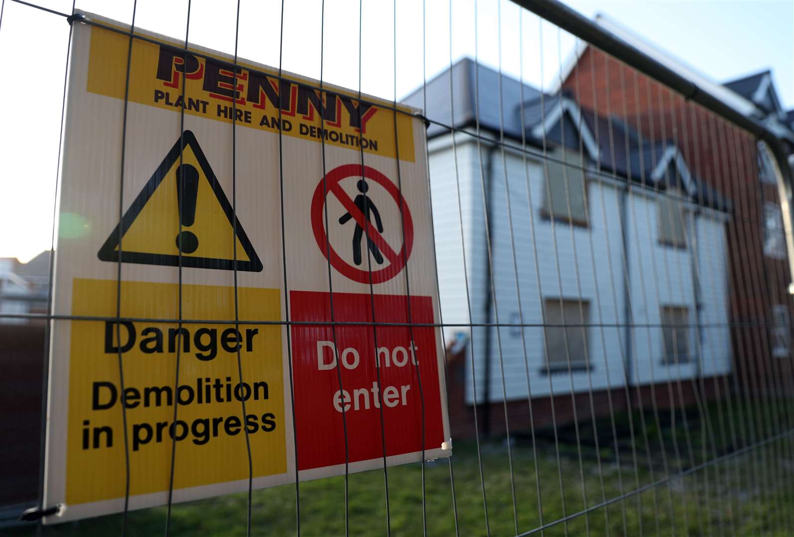 The start of demolition work at the former home of Novichok victim Charlie Rowley (Andrew Matthews/PA)