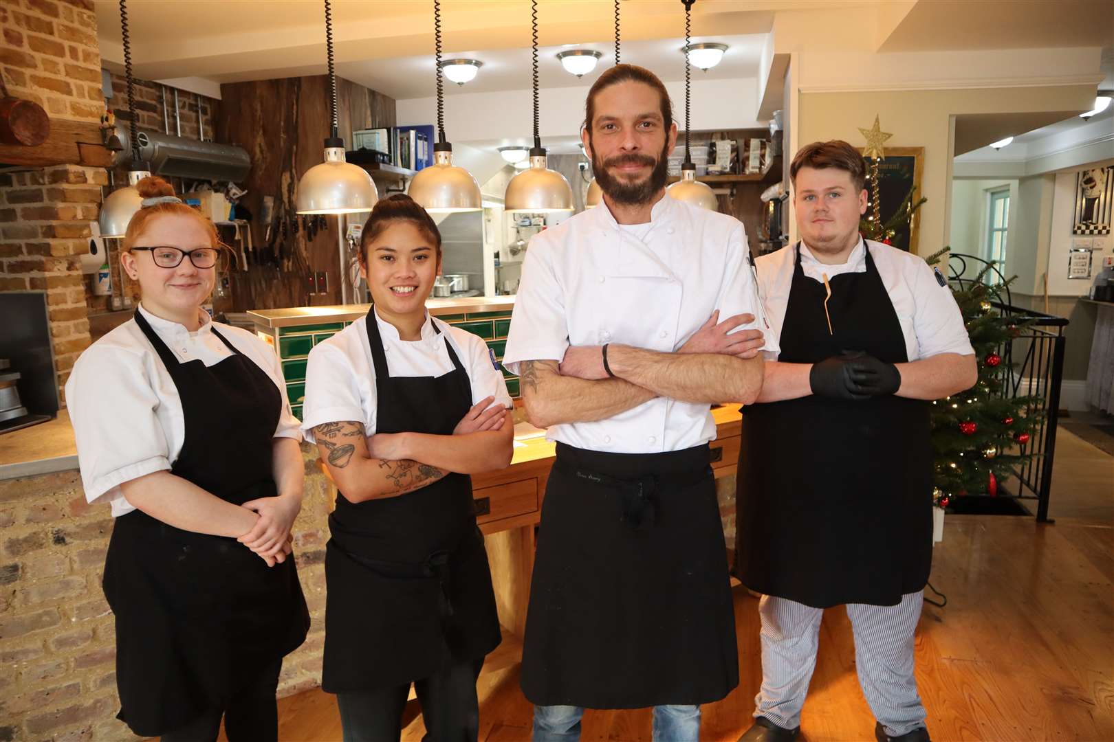 Banks chef Bernard Johnson and his team at Banks