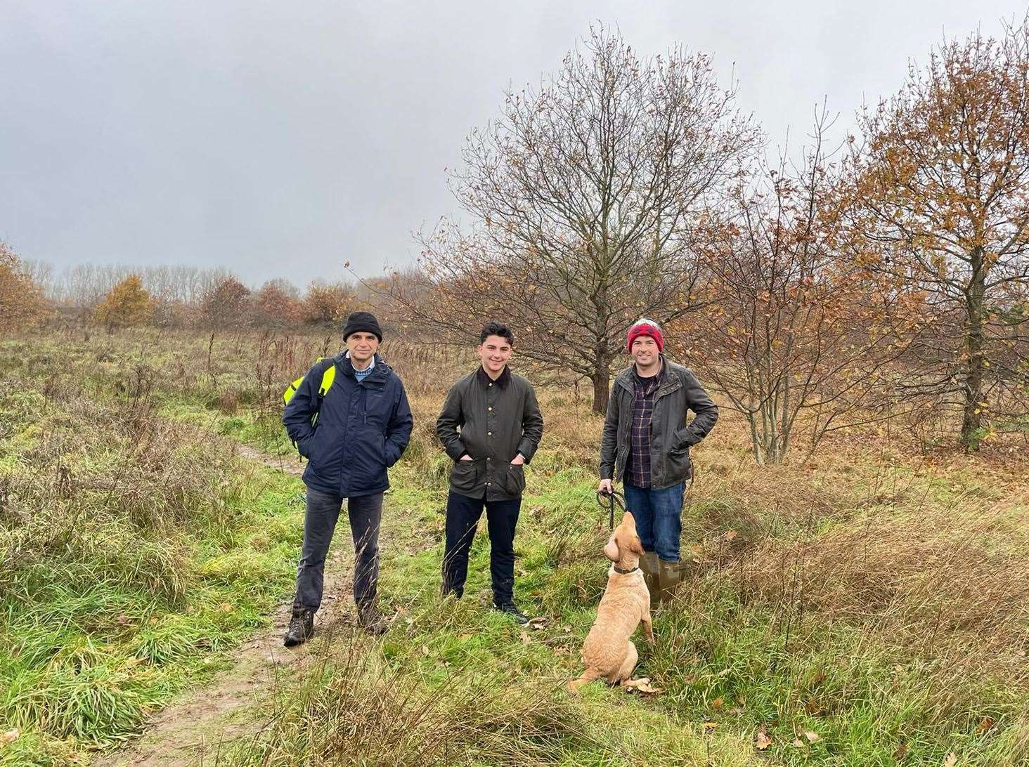 Cllrs Chris Passmore, Stan Forecast and Tom Cannon at Bunyards Green