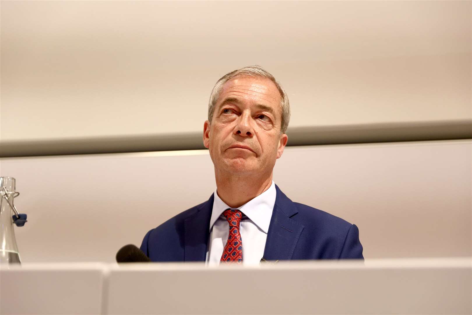 Reform UK leader Nigel Farage during a press conference in Westminster, central London. Picture date: Friday July 5, 2024. (Tejas Sandhu/PA)