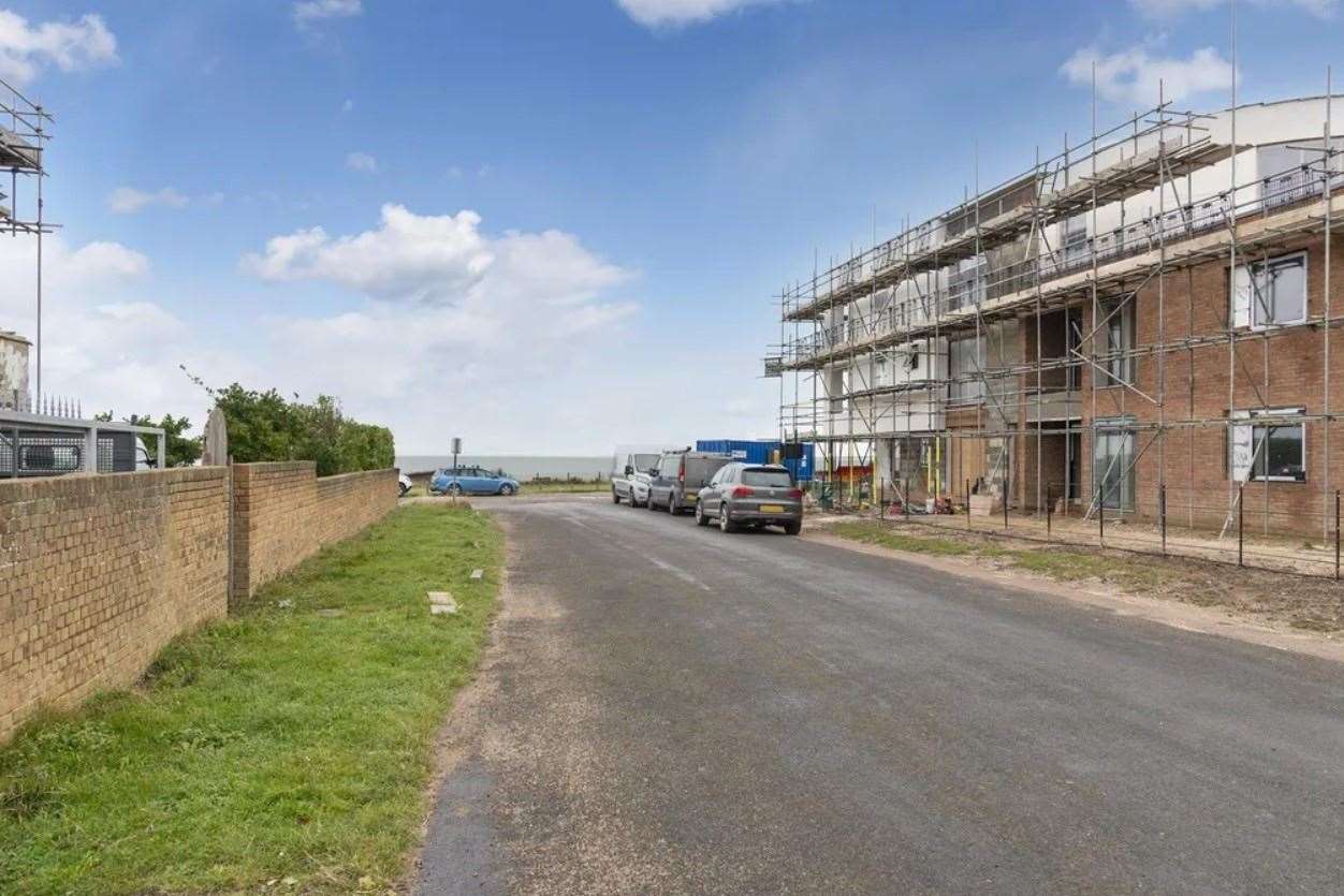 Construction underway on flats in Fitzroy Avenue, Broadstairs: £895,000 (ranging from £697 per sq foot to £1,001 per sq foot). Picture: Zoopla