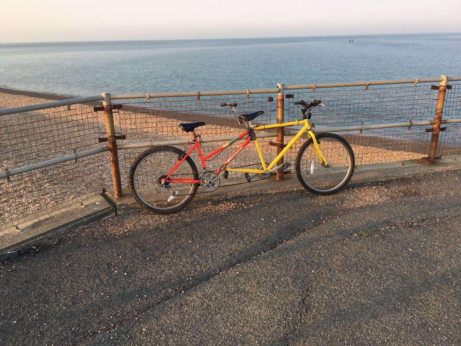 The couple's custom-built tandem. Picture: Pilgrims Hospices. (1661822)