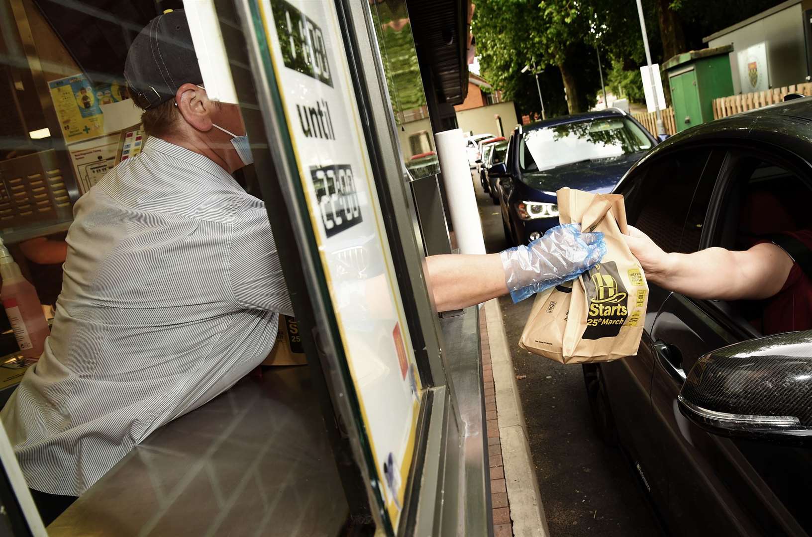 The drive-thru at McDonald's opened today