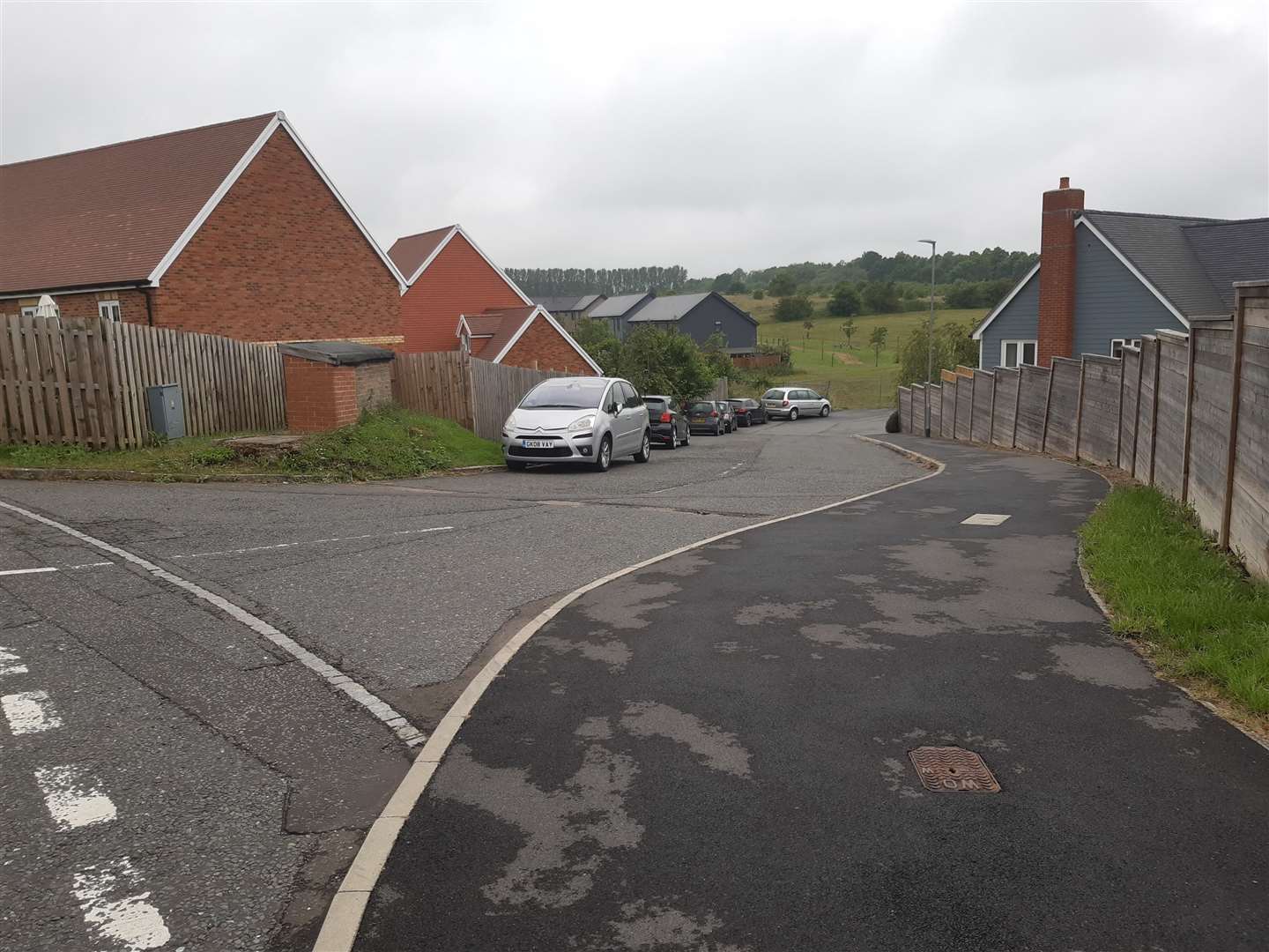 The unadopted turning off Beaver Road leading to the Clarendon Homes proposed development site in Allington