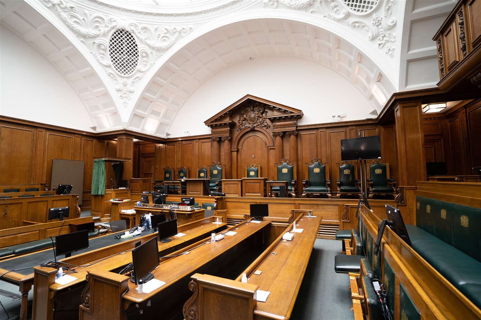 Inside Court No 1 at the Old Bailey in London (Stefan Rousseau/PA)