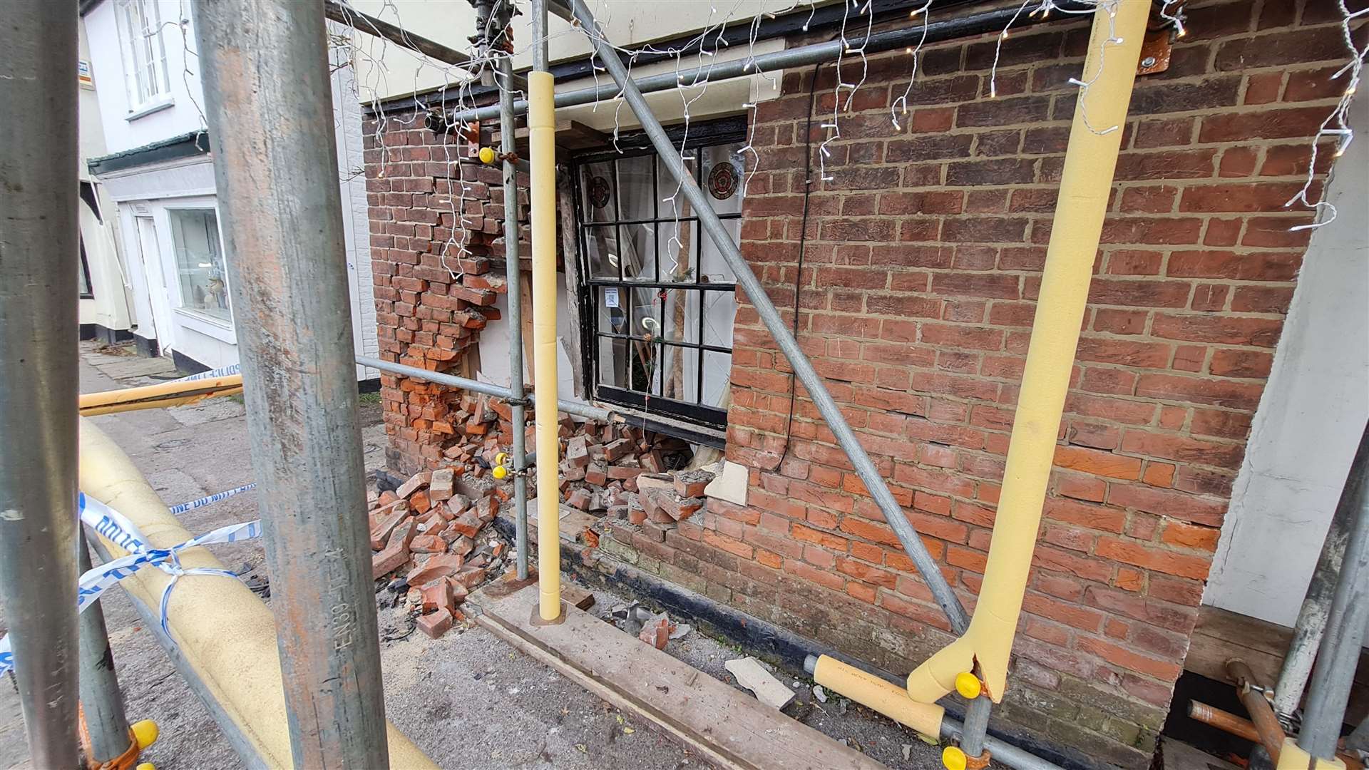 The damaged cottage in Wingham