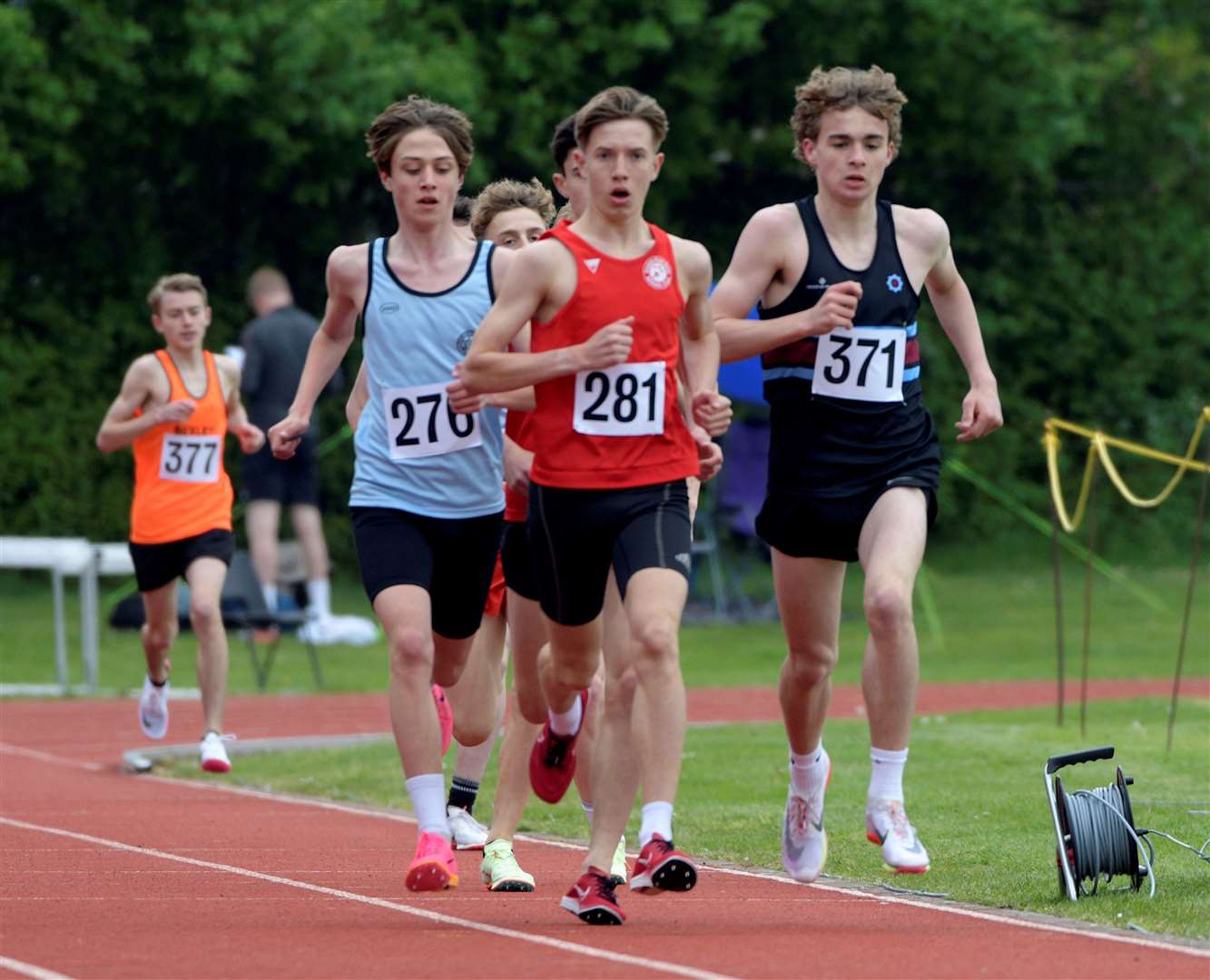 No.281 Adam Whitlock of Invicta East Kent in the under-17 1,500m. Picture: Barry Goodwin