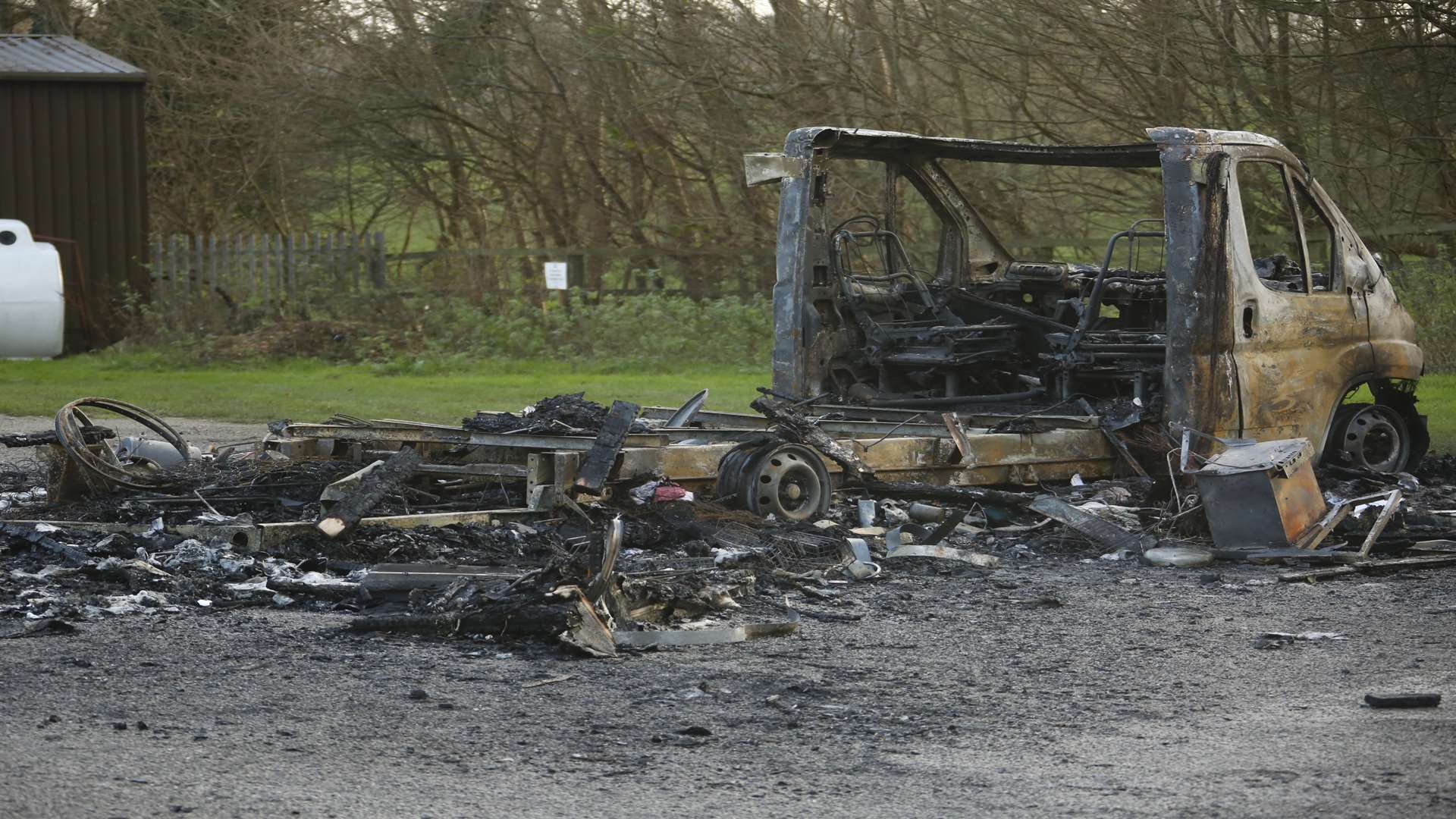 Damage caused by the fire in Addington, West Malling