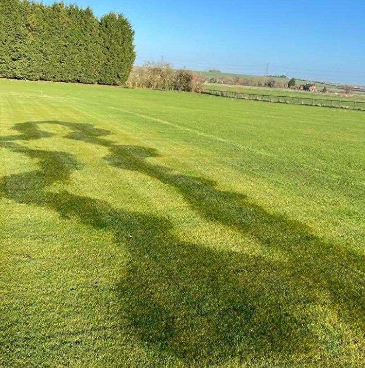 Diesel has been poured over the pitch, causing £2,000 worth of damage