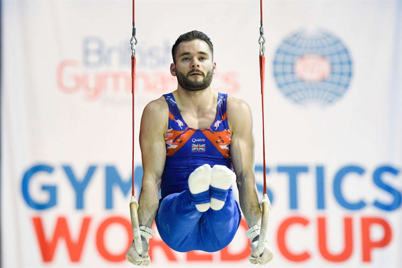 Pegasus James Hall in action at the World Cup Picture: British Gymnastics