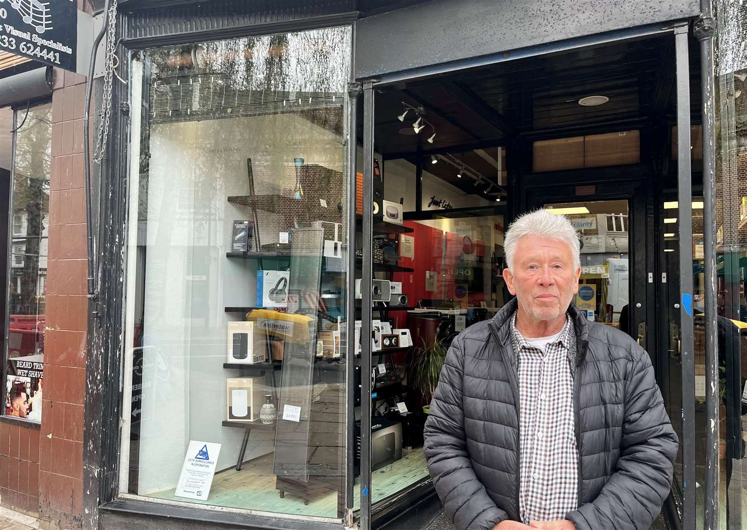 Geoff Mathews, owner of Soundcraft Hi-Fi store in the Lower High Street