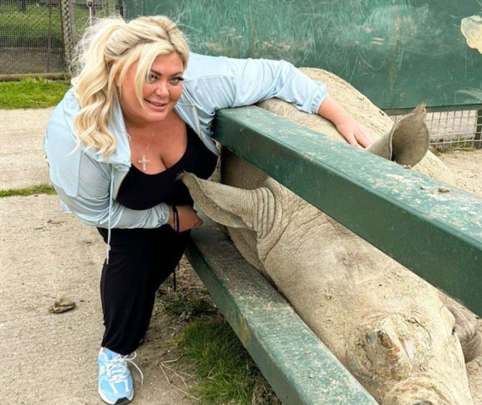 Gemma Collins visited Port Lympne near Hythe yesterday. Picture: @gemmacollins on Instagram