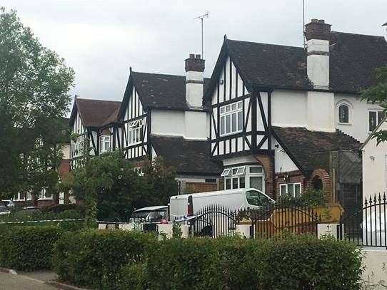 The scene on Malvern Drive in Woodford Green (Samar Maguire/PA)