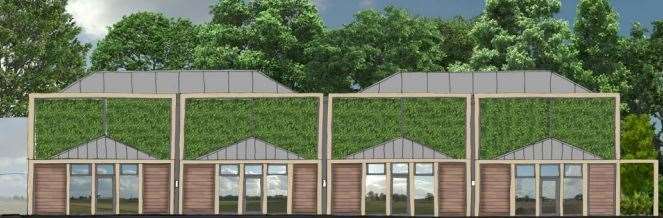Artist impressions of a proposed "eco classroom" at Fosse Bank independent school in Tonbridge