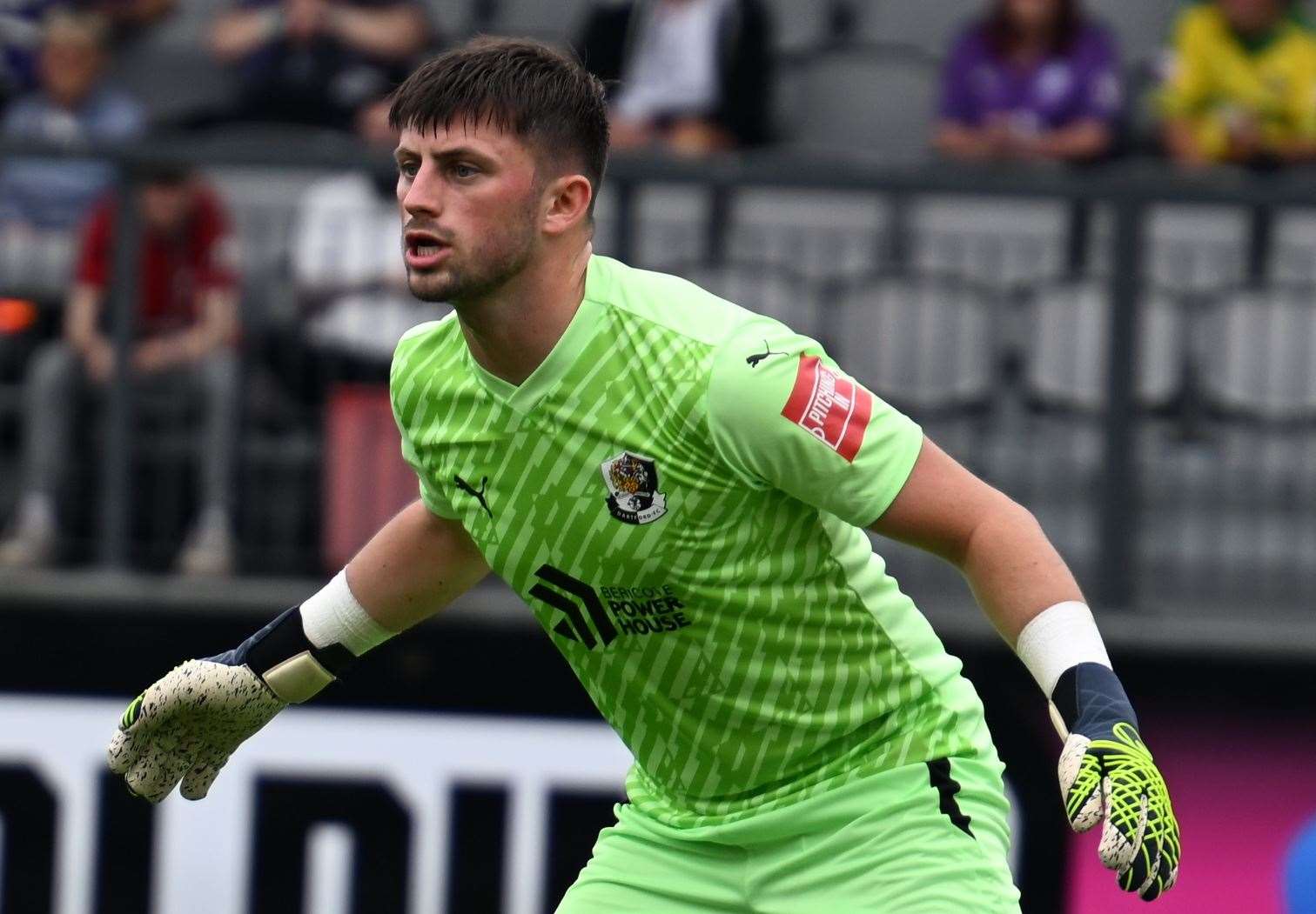 Dartford keeper Matt Kerbey has left the club after seven loan appearances from Sutton. Picture: Barry Goodwin