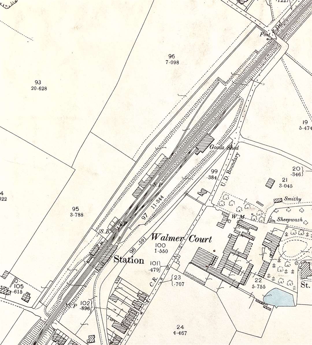 A map of Walmer shows the Good Shed at the village station which is where the tragedy happened