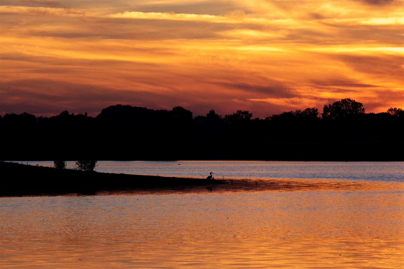 Sunrise over Kilvington Lakes in the Vale of Belvoir, Leicestershire (Neil Squires/PA)