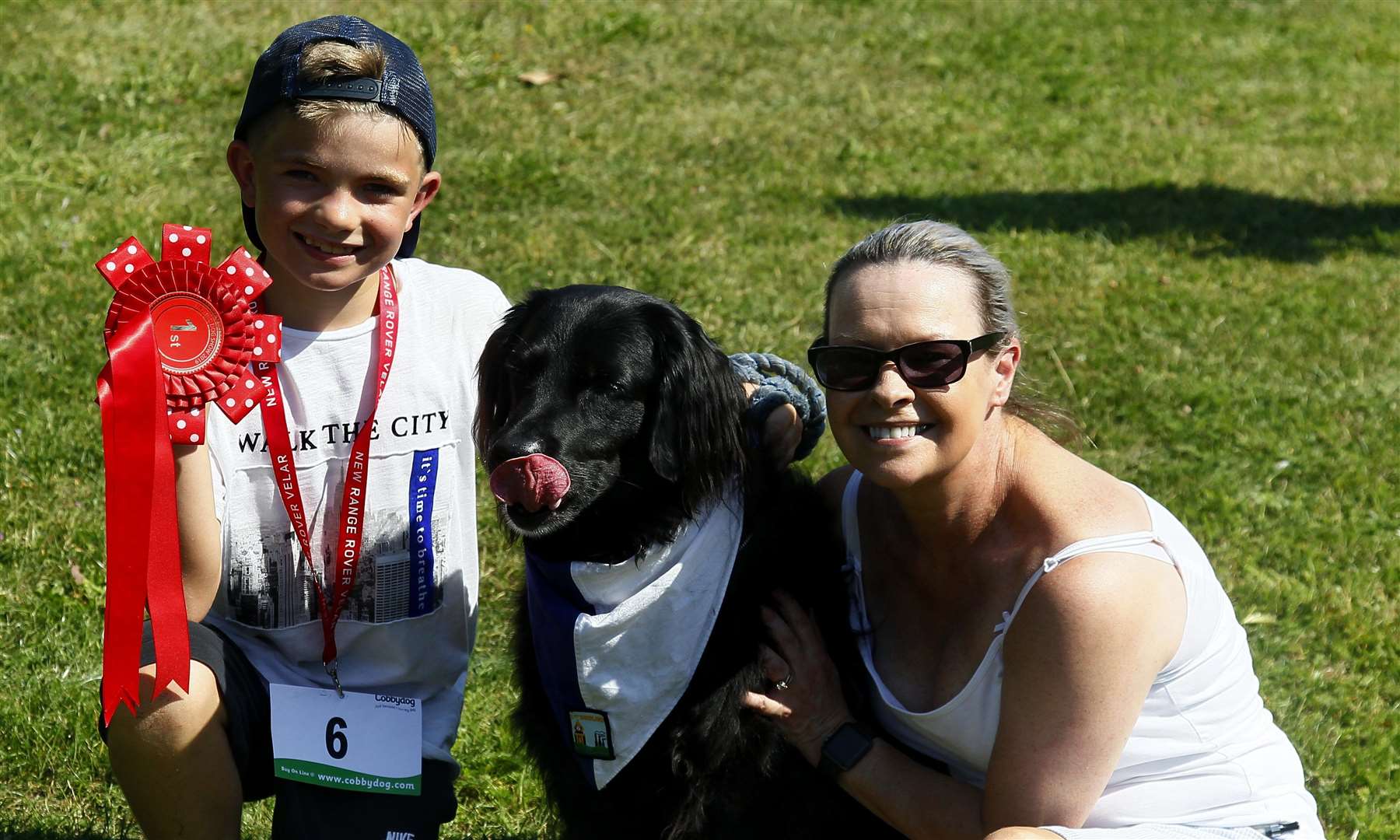 Blake Simpson, age nine with Poppy 1st in the mixed breed veteran class with Bev Whitney.Picture: Sean Aidan (15721381)