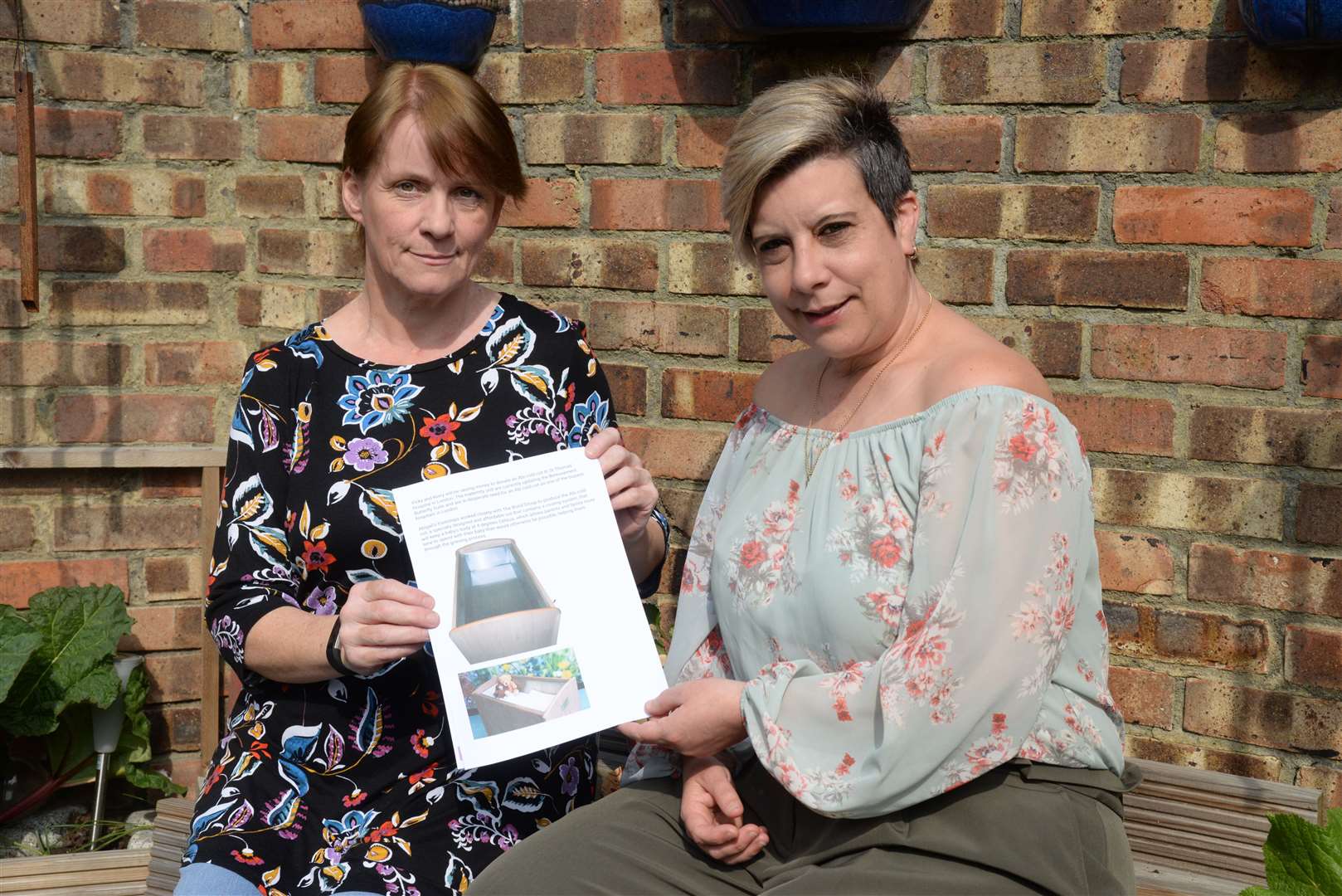 Vicky Smart and Kerry Parnell of Sittingbourne who are doing a skydive in aid of a charity that supplies cots for stillborn babies. Picture: Chris Davey