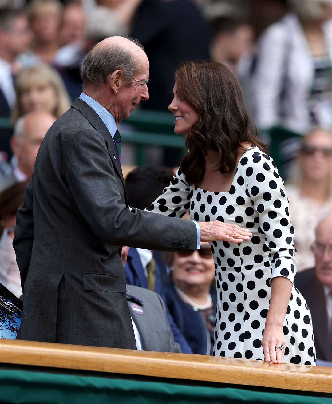 The Duke of Kent and the Duchess of Cambridge together at Wimbledon (Steven Paston/PA)