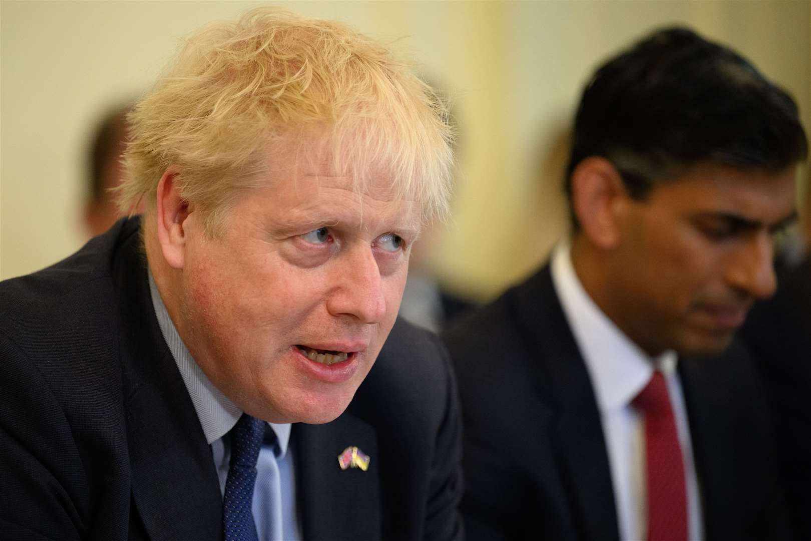 Prime Minister Boris Johnson chairs a Cabinet meeting at 10 Downing Street after he survived an attempt by Tory MPs to oust him as party leader (Leon Neal/PA)