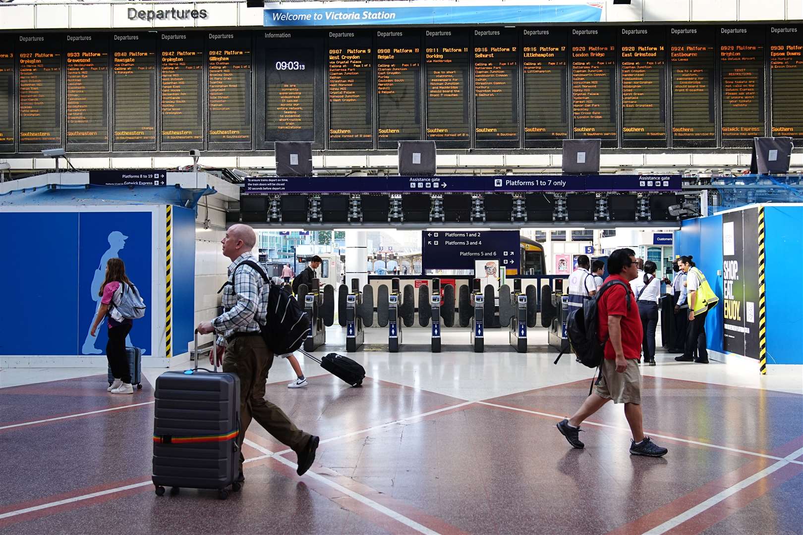 Rail services are being affected by the outage (Aaron Chown/PA)