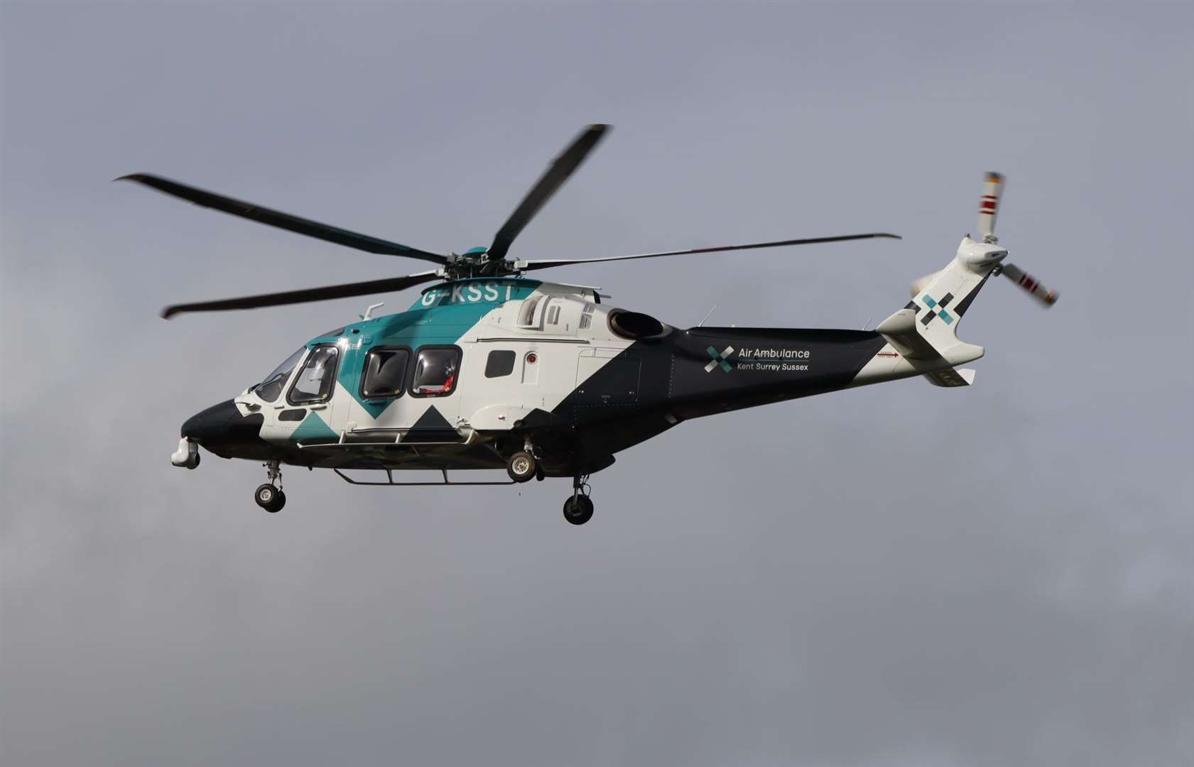 An air ambulance was called to a motorbike crash on the A2990 Old Thanet Way. Stock image