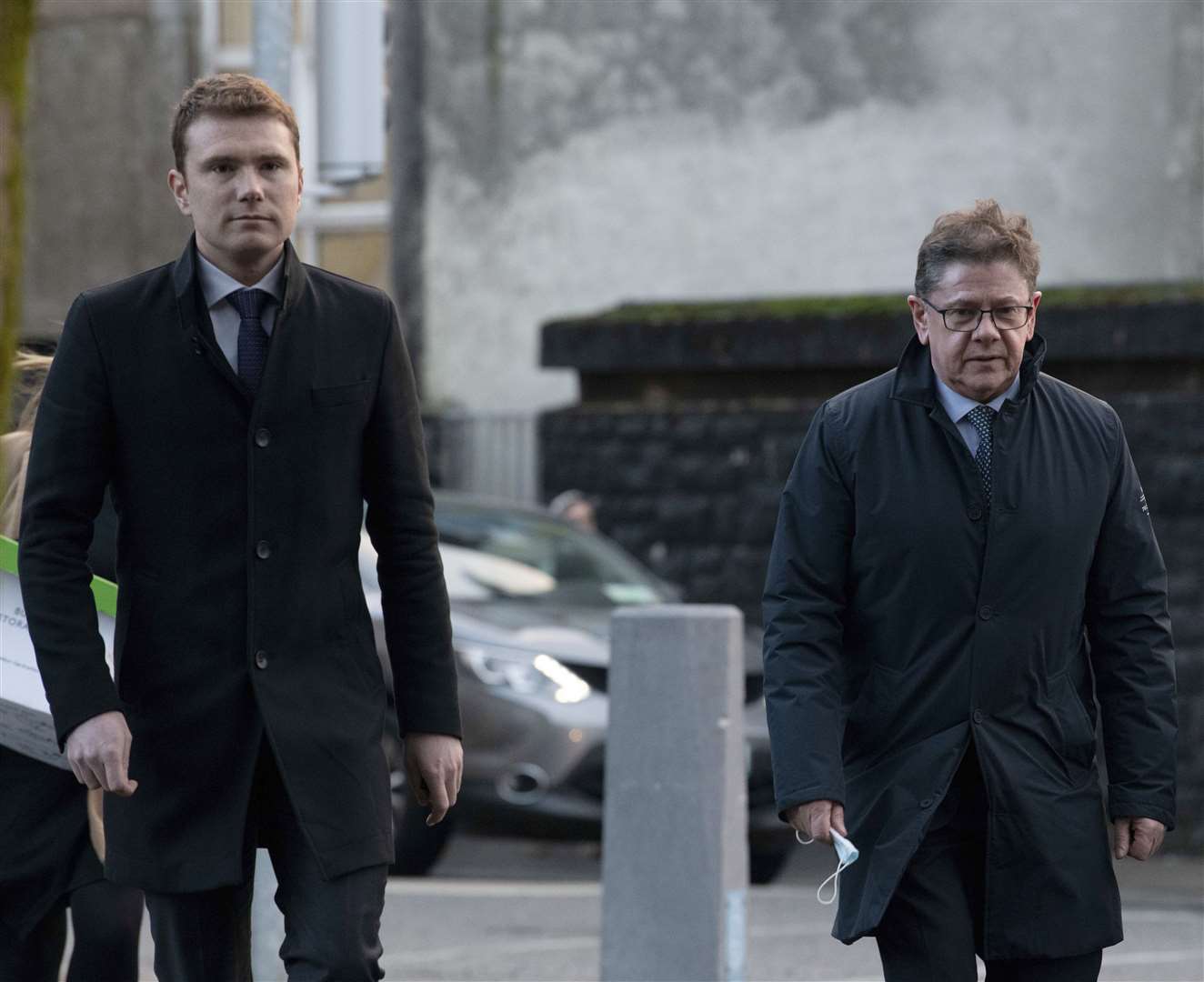 John Sweeney 60, right, and James Sweeney, 32, arriving at court (Andrew Downes/PA)