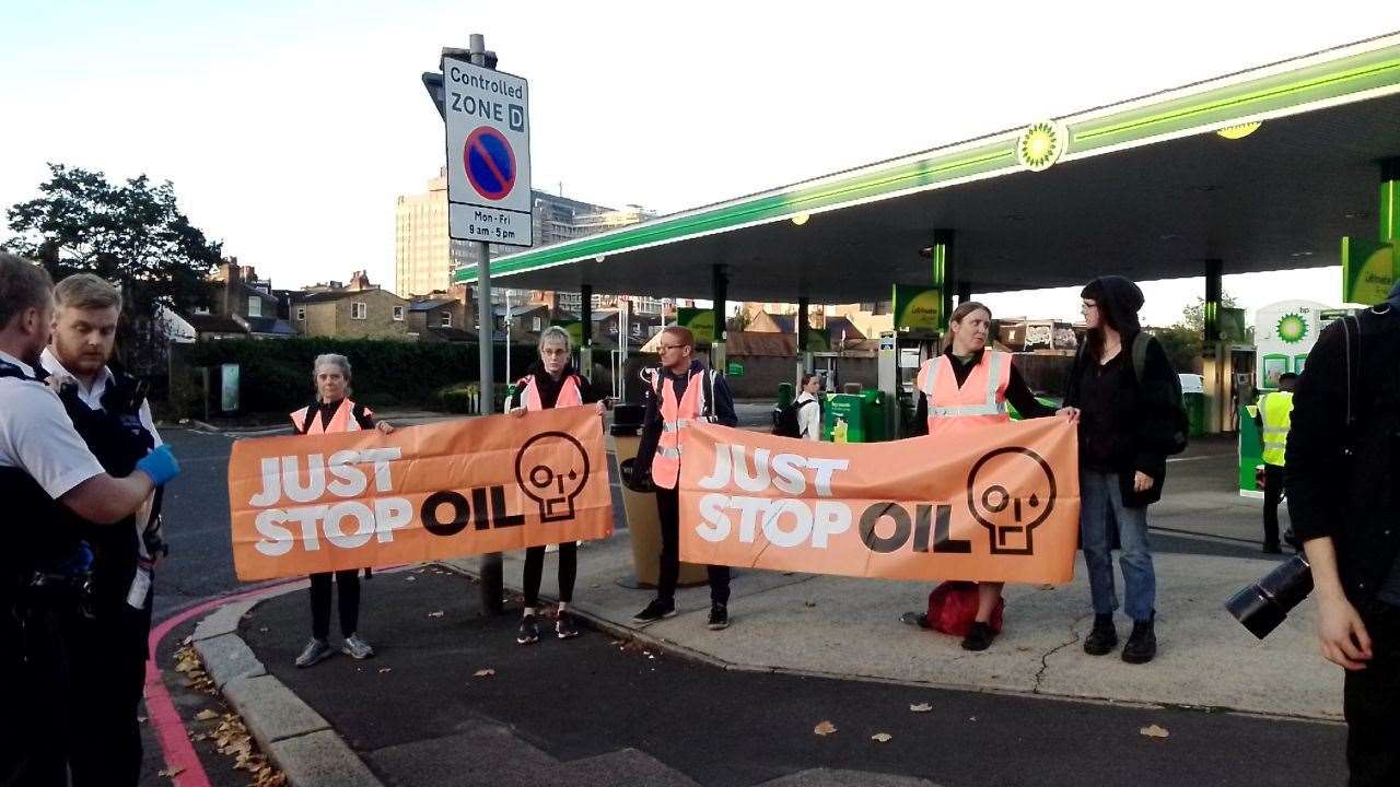 Just Stop Oil targeted several petrol stations (Just Stop Oil/PA)