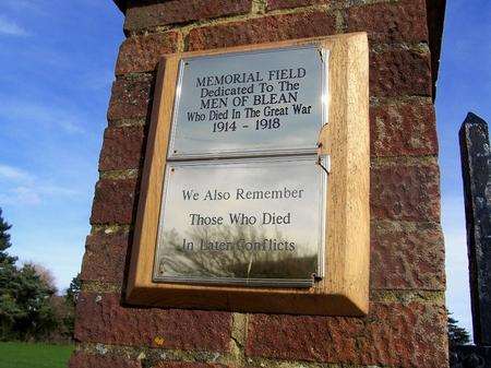 The war memorial in Blean