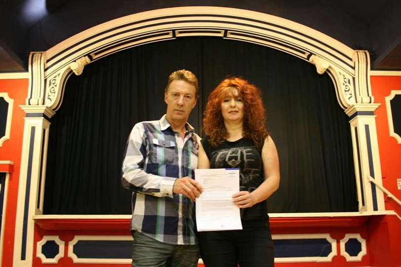 Andrew and Mary Barnes at their venue, the Royal Function Rooms, with the noise abatement order