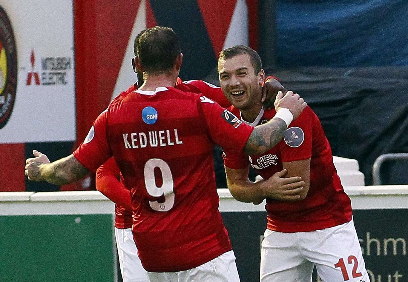 Danny Kedwell and Michael Cheek both scored at Aldershot Picture: Sean Aidan