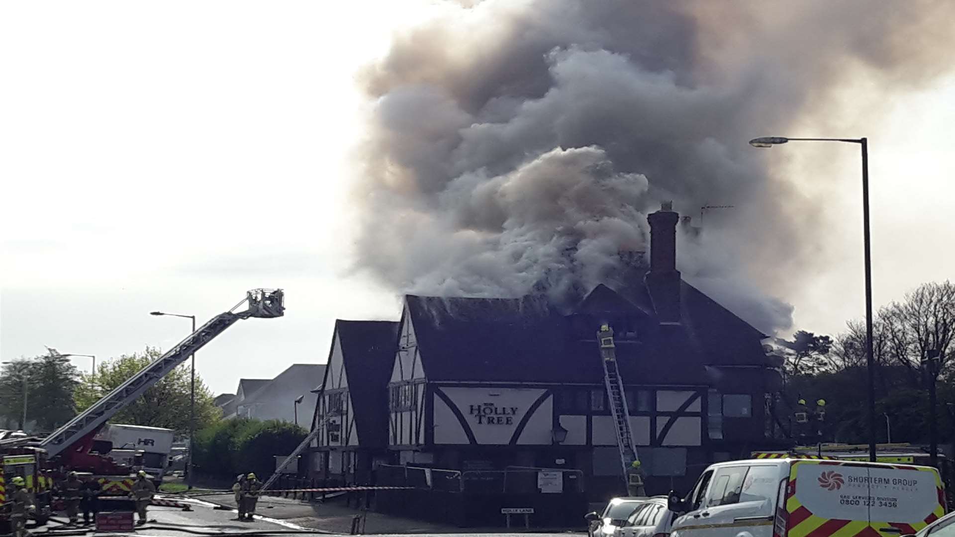 Putting out the flames created a lot of smoke. Picture: Ian Smiler