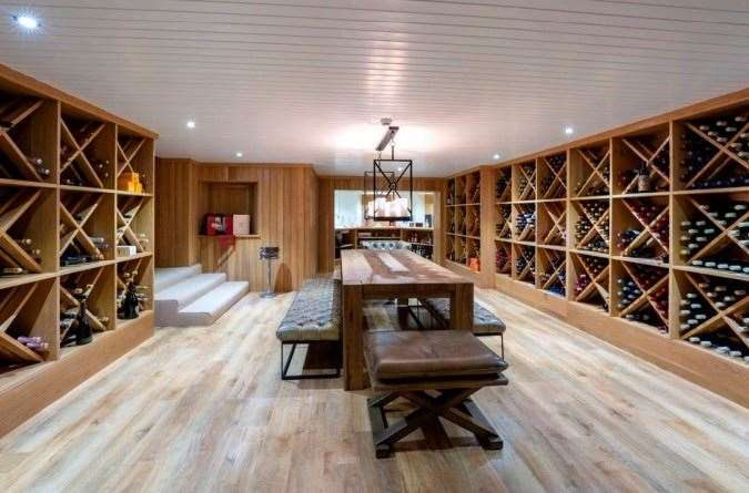 The wine cellar inside High View - Kent's most expensive house. Picture: Knight Frank