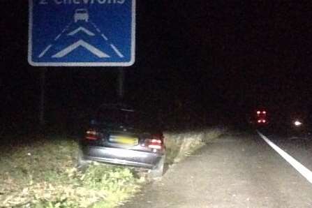 The abandoned car on the M2