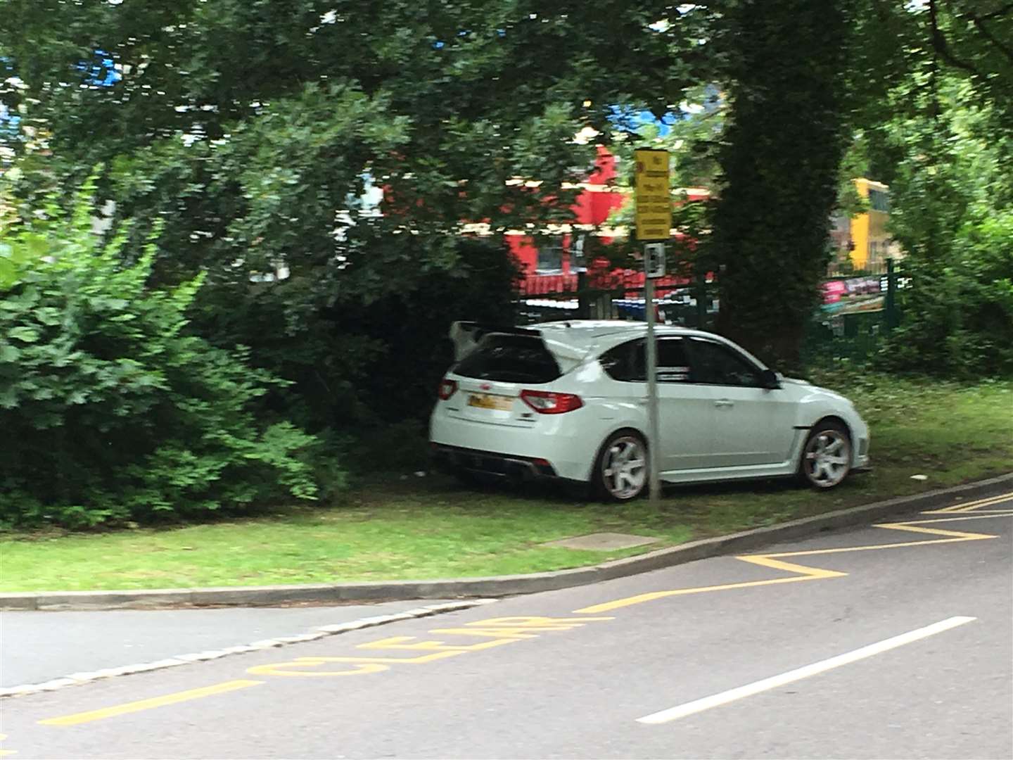 An example of poor parking outside one of the three schools in Common Lane, Wilmington.