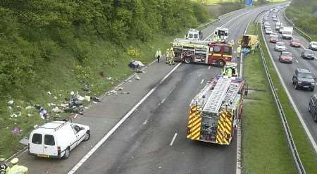 The emergency services at the scene. Picture: GAVIN CRAYFORD