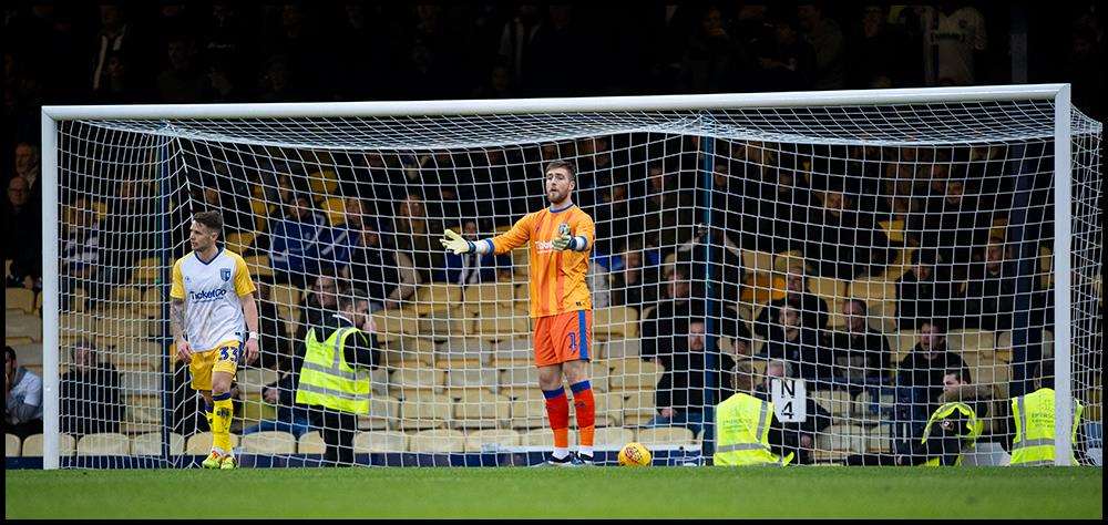 Gillingham keeper Tomas Holy concedes in the first half Picture: Ady Kerry (6275691)