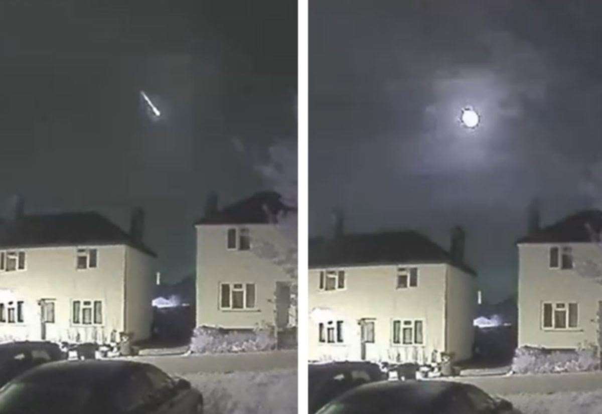 Ring Doorbell cattura il momento in cui un meteorite cade nel cielo sopra Aylesford