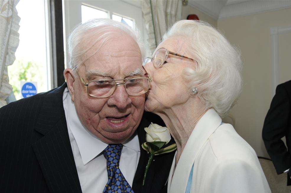 Newlyweds John Plommer and Phyllis Cook