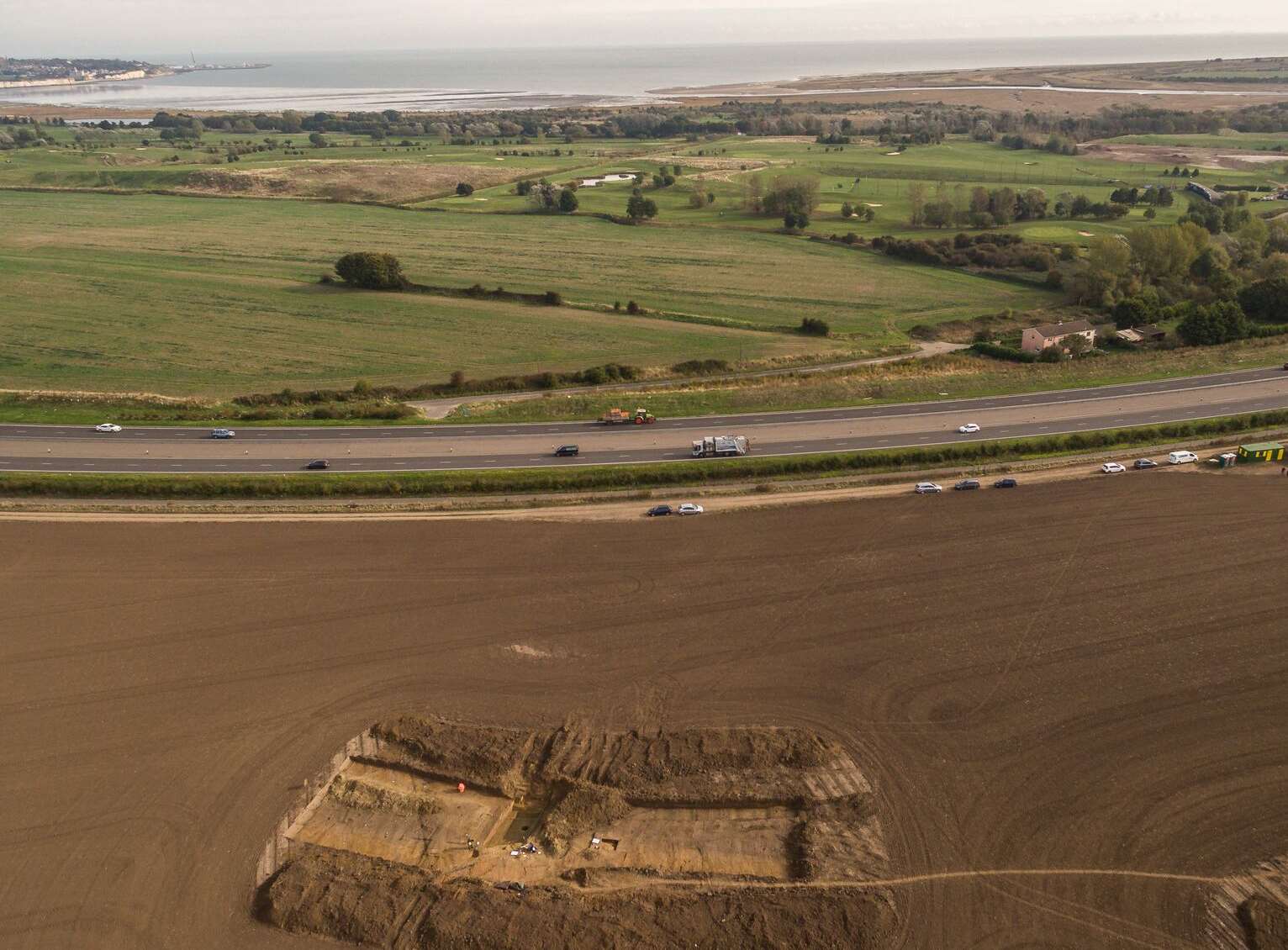 The Ebbsfleet site with Pegwell Bay in the background. Picture: SWNS