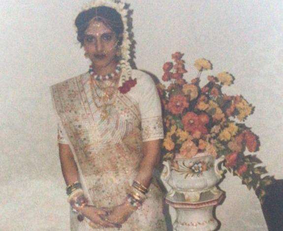 Mrs Patel on her wedding day wearing some of the stolen gold (5793129)