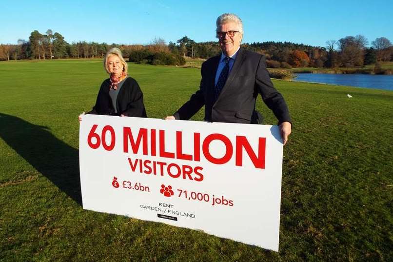 Visit Kent CEO Sandra Matthews-Marsh MBE and KCC Cabinet Member Mark Dance. Picture: Visit Kent